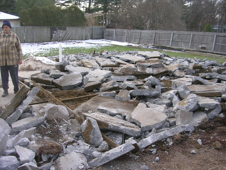 CONCRETE PATIO REMOVAL LONG ISLAND CONTRACTOR NY CEMENT REMOVAL AND